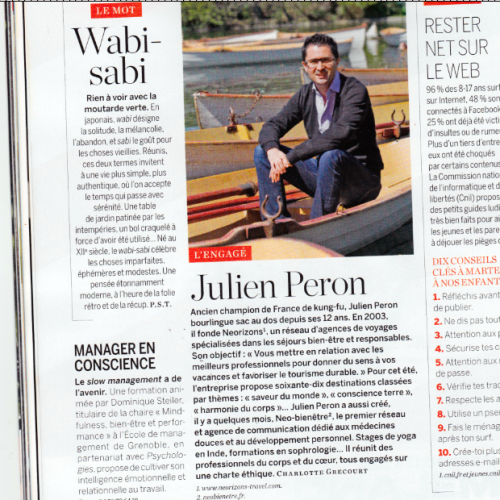 Julien Peron interviewé par Psychologies Magazine – Juin 2013