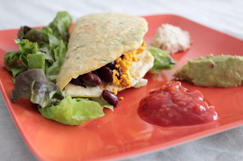 Recette végétarienne: Tortillas au maïs et aux haricots rouges