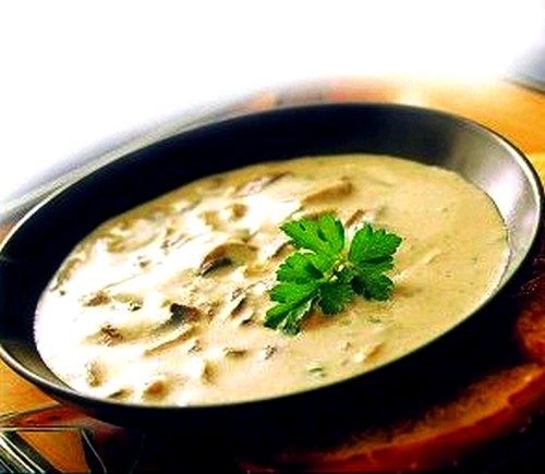 Recette végétarienne-Soupe aux champignons