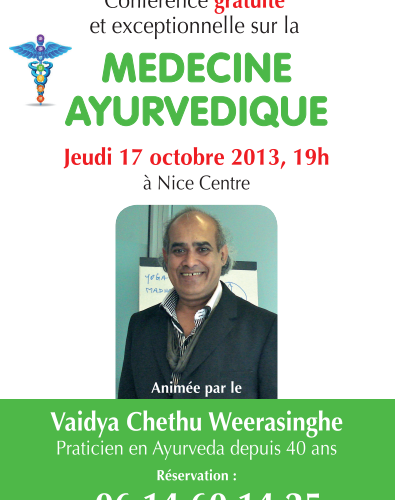 Conference sur la médecine ayurvedique avec Vaidya chethu Weerasinghe