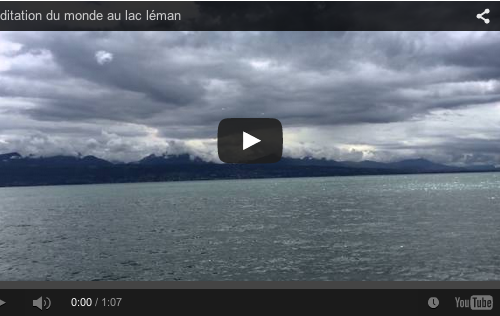 Méditation du monde au lac léman