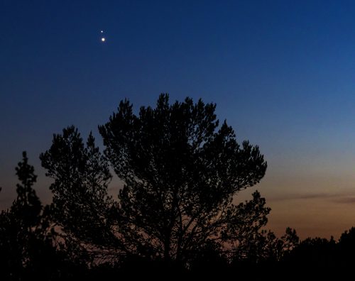 Jupiter et Vénus alignées