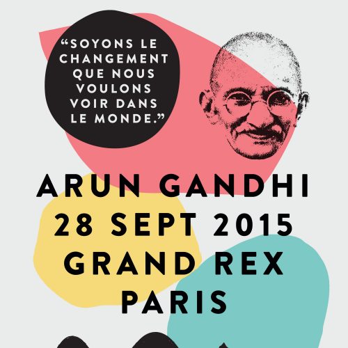 Le lundi 28 septembre 2015 au Grand Rex à Paris, pour la première fois en France, Arun Gandhi