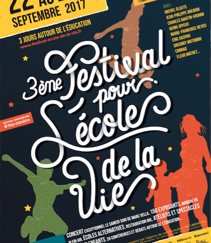 Inscription stand festival pour l’école de la vie